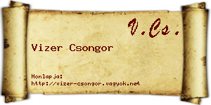 Vizer Csongor névjegykártya